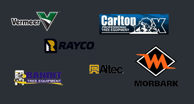 Vermeer, Carlton, Altec, Whisper, Rayco, Morbark, Brush bandit